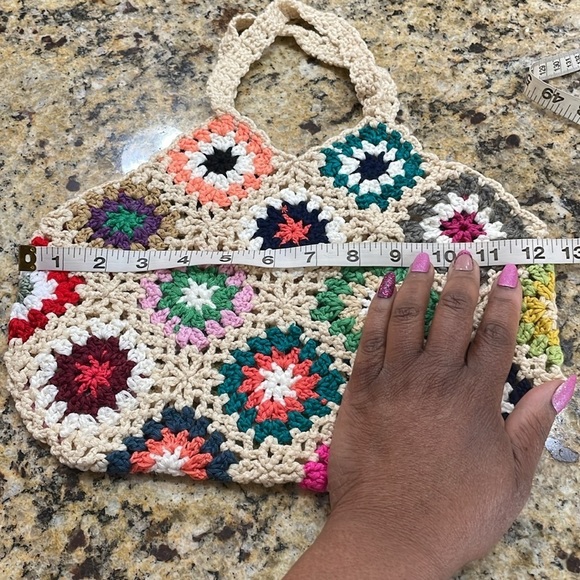 Granny Square Colorful Crochet Bag - Picture 8 of 10